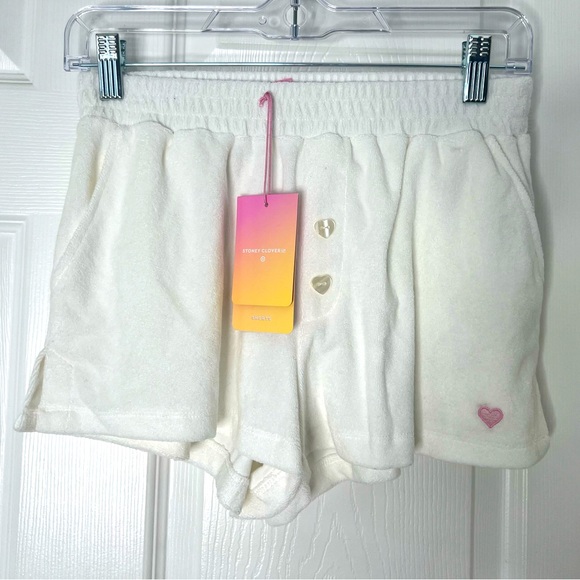 Stoney Clover Lane Pants - NWT Stoney Clover Lane X Target White Terry Shorts Sz XS